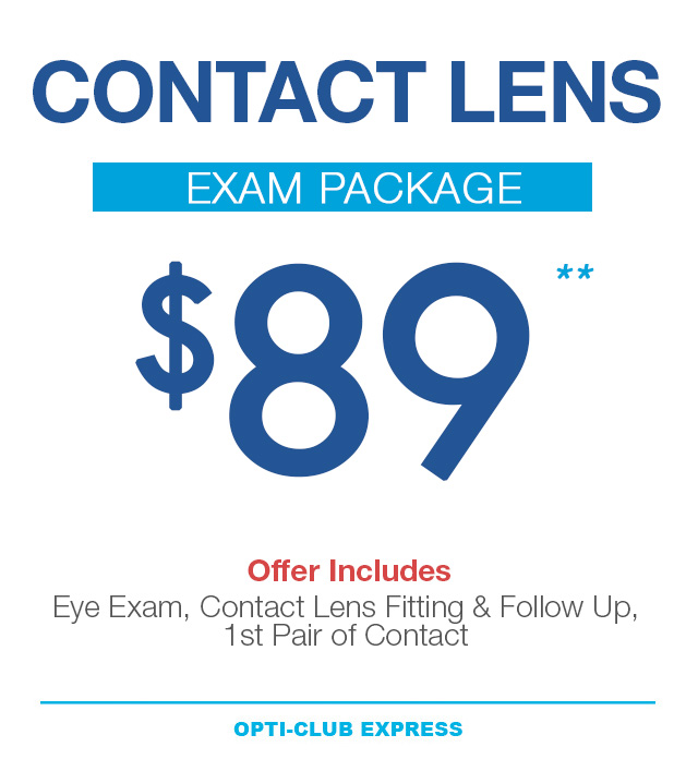 eye exam package for $109